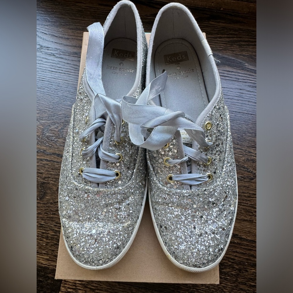 Kate Spade Glitter Silver Keds